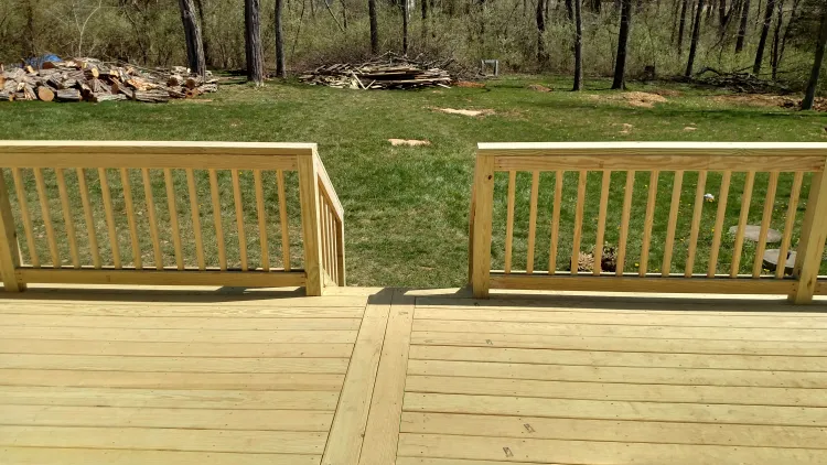 Completed deck railings project